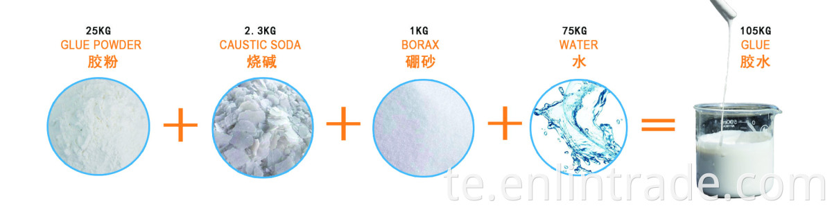 ratio of rubber powder to water